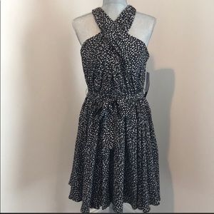 Cynthia Steffe black silk party cocktail dress